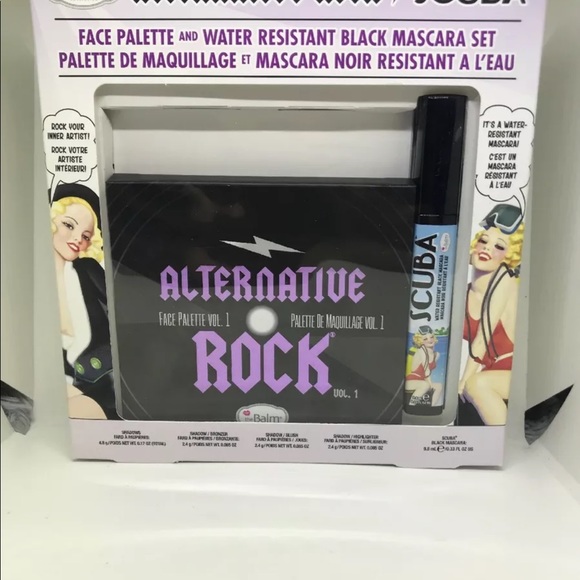 The Balm Cosmetics Alternative Rock Vol.1 Face Palette + Scuba Blk Mascara - Picture 2 of 5